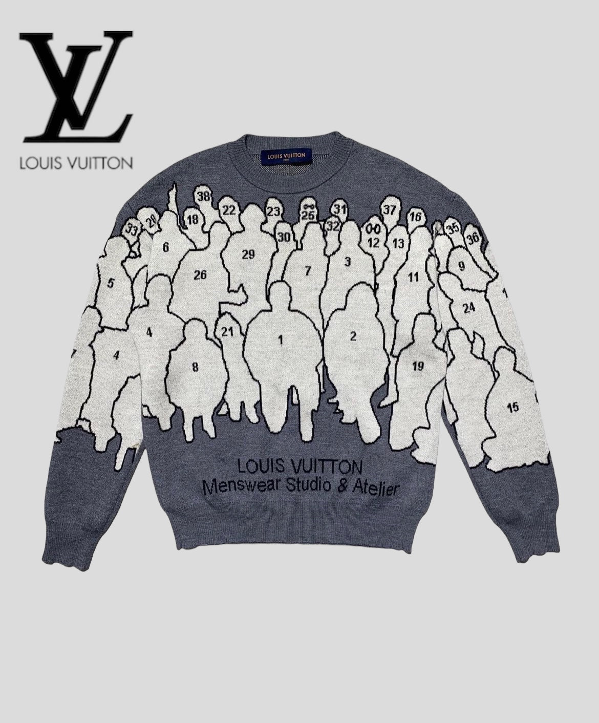 LOUIS VUITTON ルイヴィトン スタジオジャカードクルーネック ニット