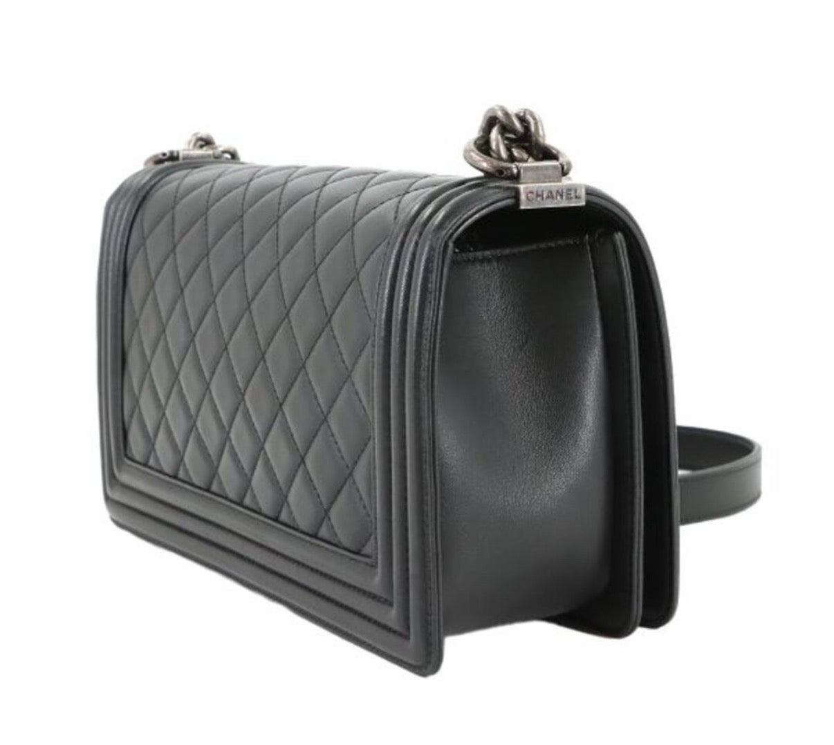 CHANEL ボーイシャネル チェーン ショルダー バッグ ラムスキン