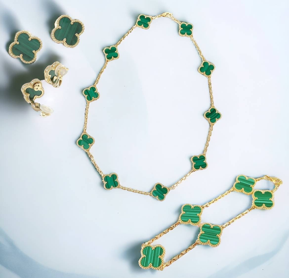 ヴァンクリーフ&アーペル マラカイト750YG 3点セット(ちょいカリ)関西限定