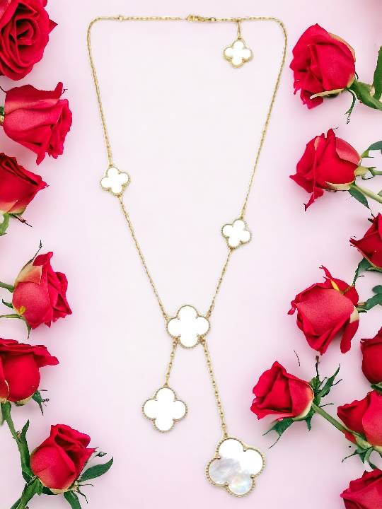 マジックアルハンブラ6PネックレスMOP K18イエローゴールド(ちょいカリ)関西限定