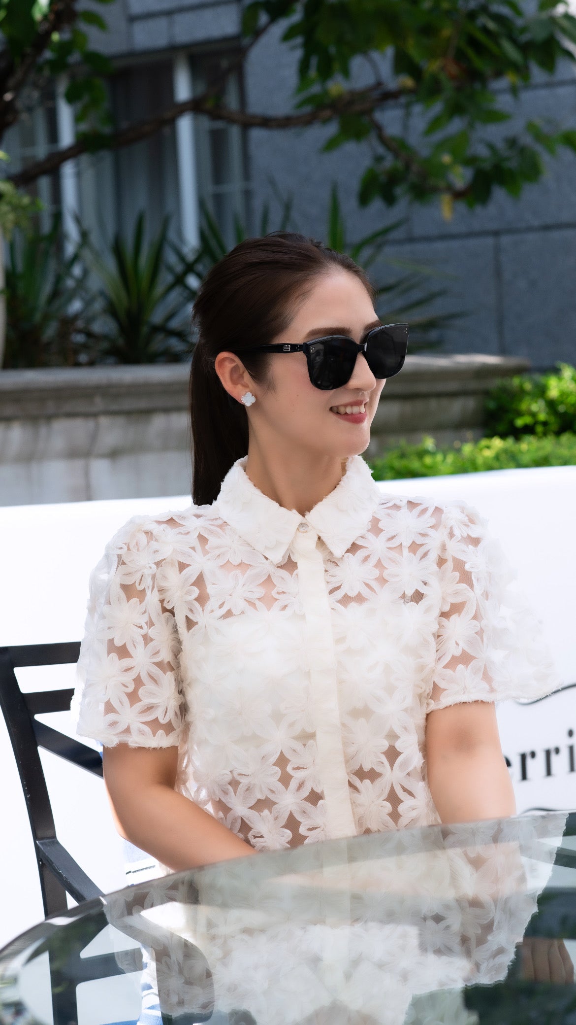 Van Cleef & Arpels ヴィンテージアルハンブラ ホワイトゴールド ピアス