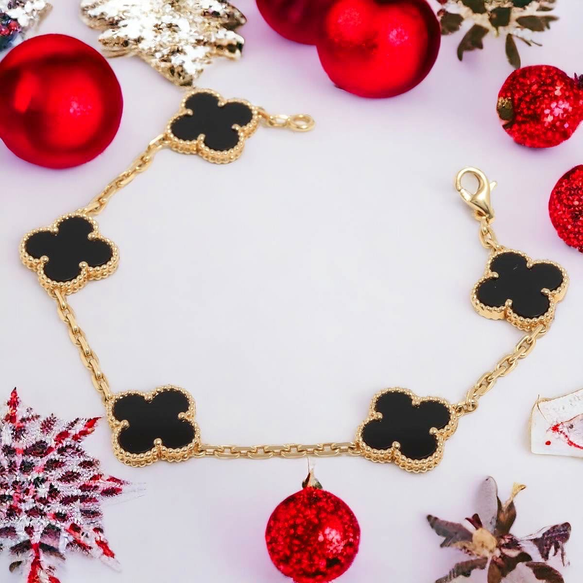 Van Cleef & Arpels 5p ブレスレット オニキス 750YG(ちょいカリ)関西限定