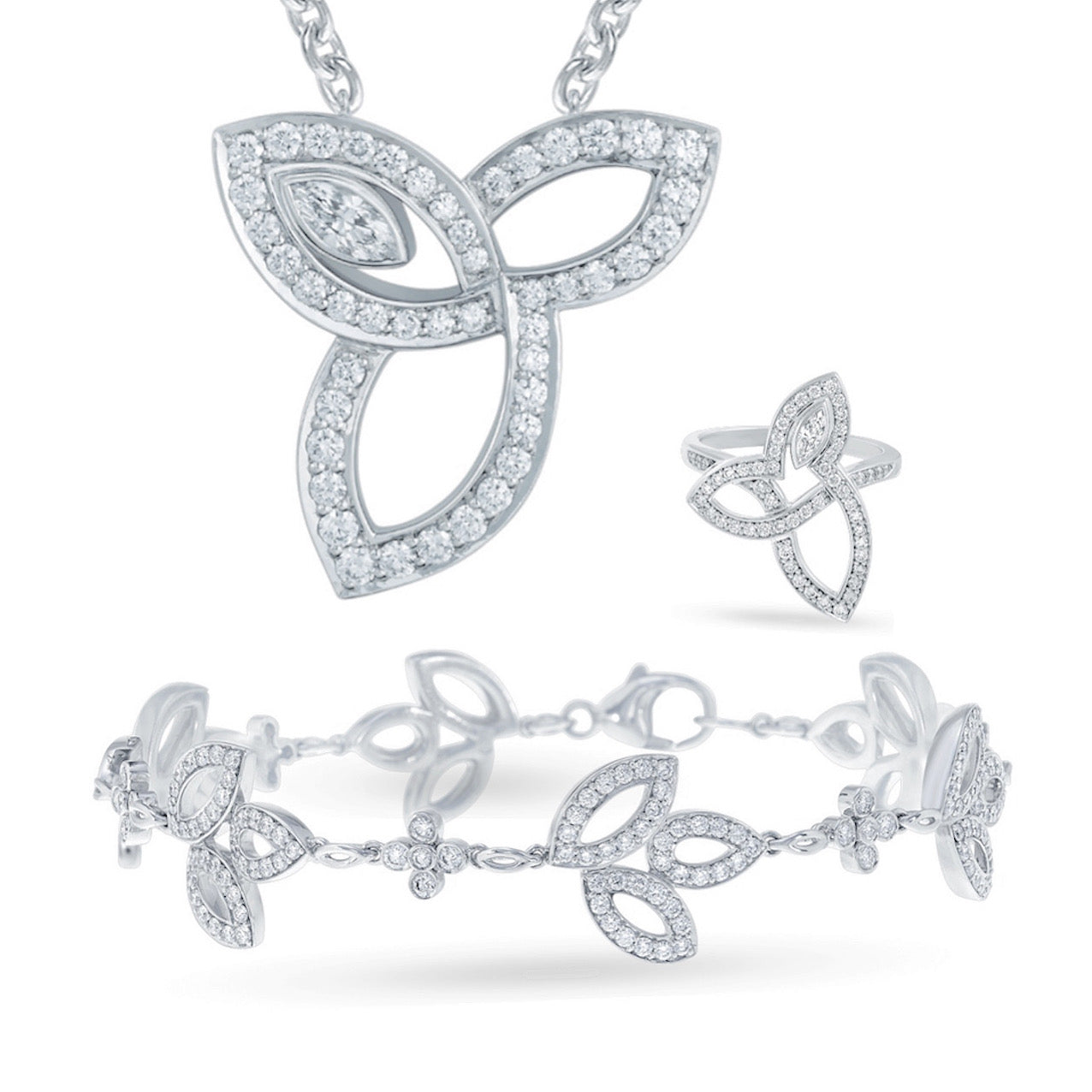 Harry Winston リリークラスター 3点セット レンタル「現在レンタル不可」