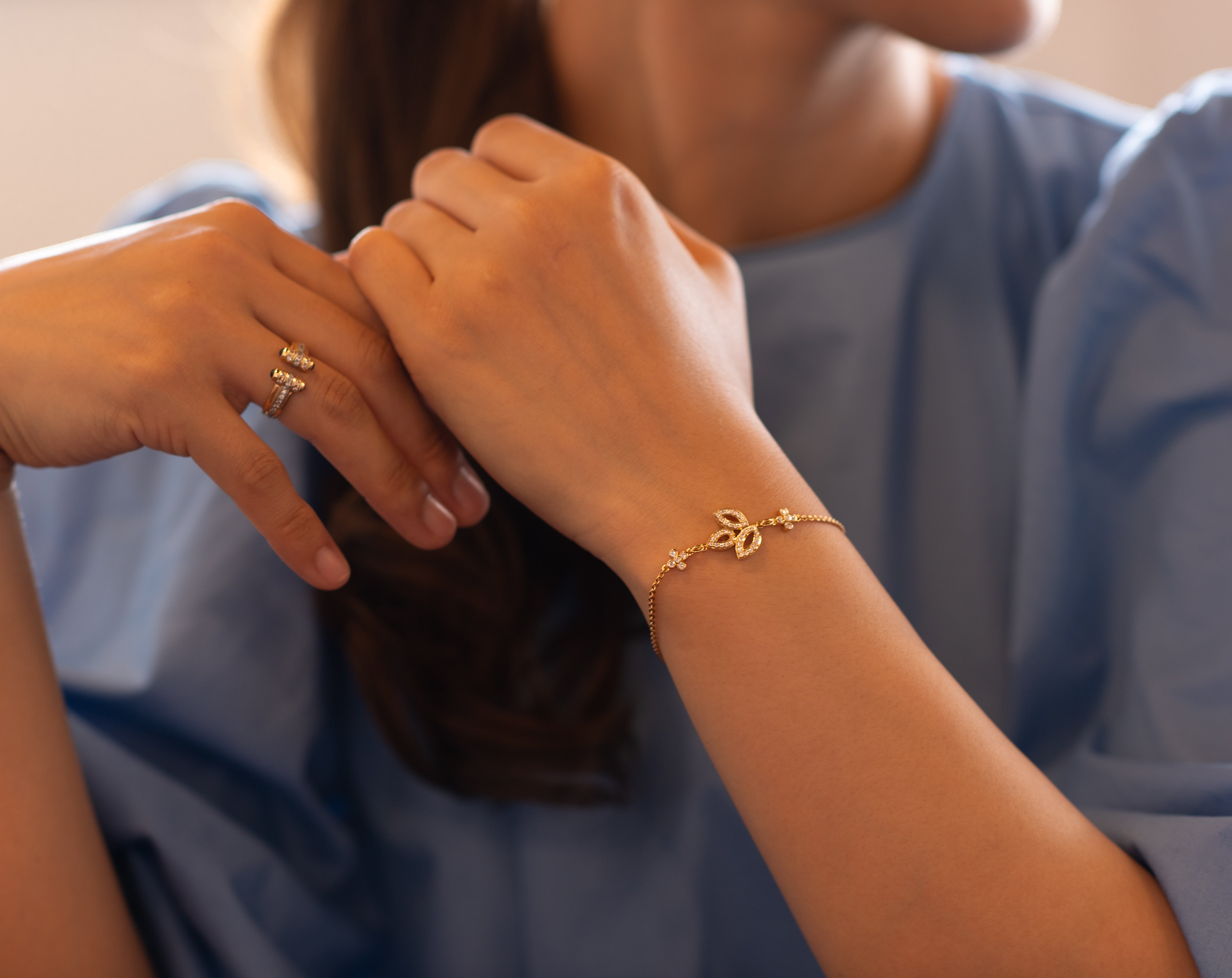 Harry Winston リリークラスター ミニ ブレスレット