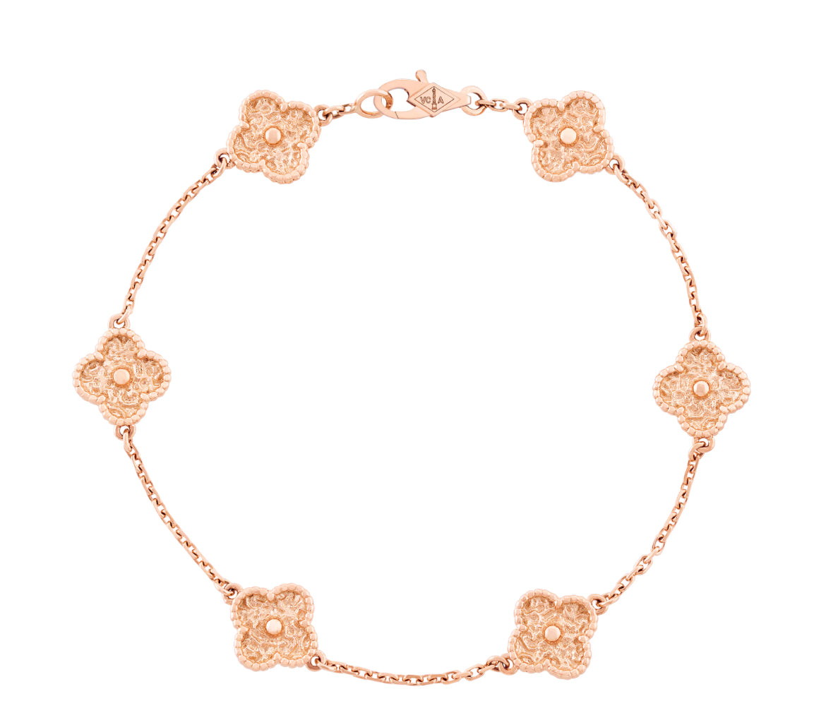 Van Cleef & Arpels VanCleef ヴァンクリーフ&アーペル ブレスレット スウィートアルハンブラ K18PG 6モチーフ