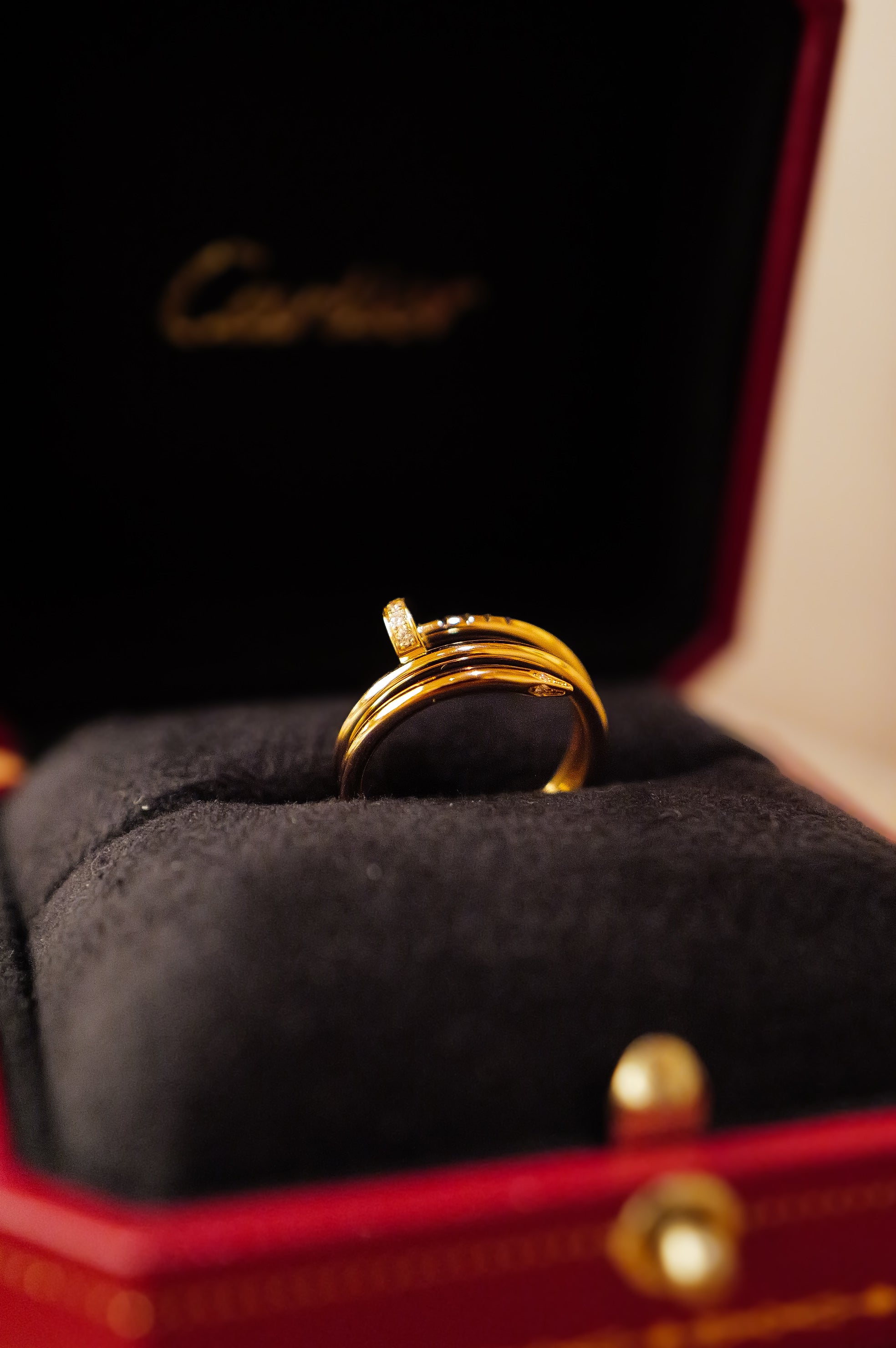 Cartier カルティエ リング 750PG ダイヤモンド ジュストアンクル ダブル ピンクゴールド