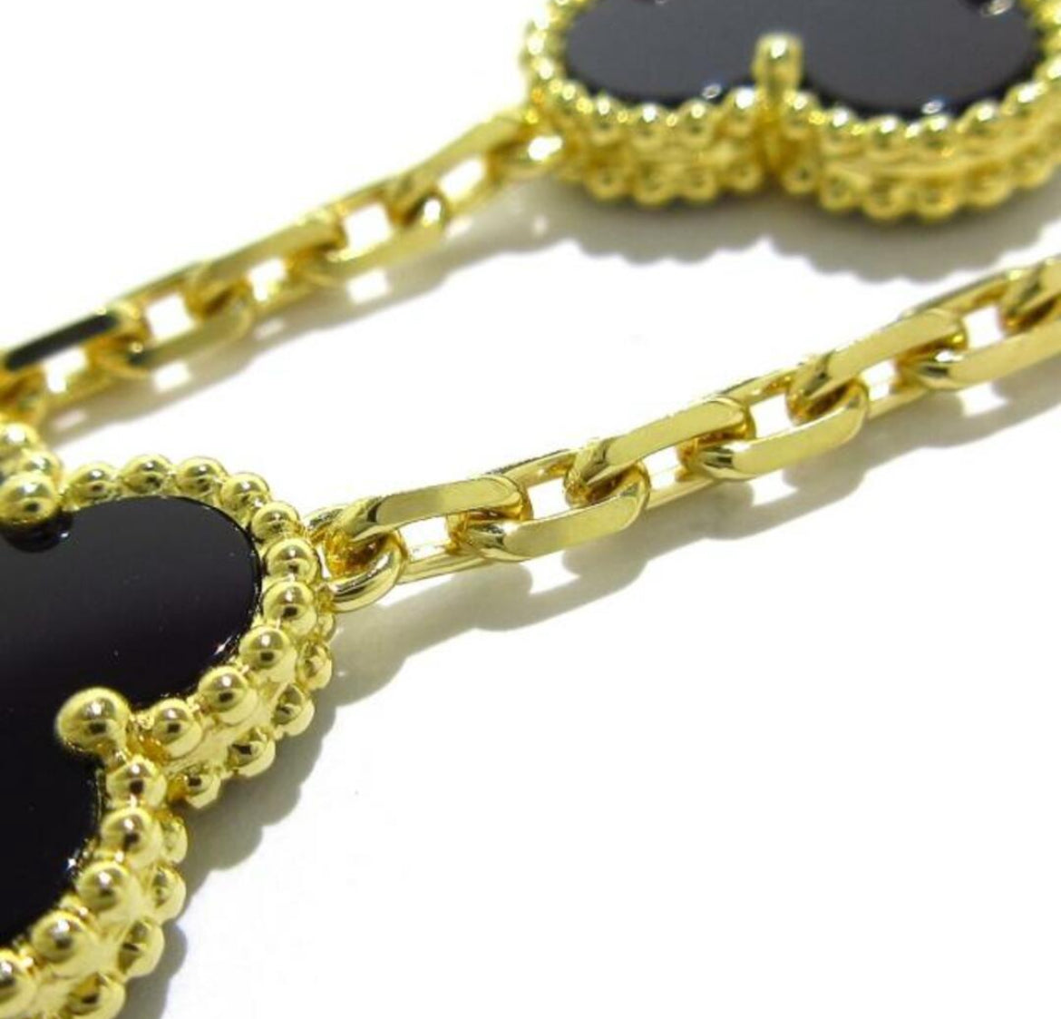 Van Cleef & Arpels ヴィンテージ アルハンブラ ネックレス K18YG 10Pモチーフ オニキス レンタル