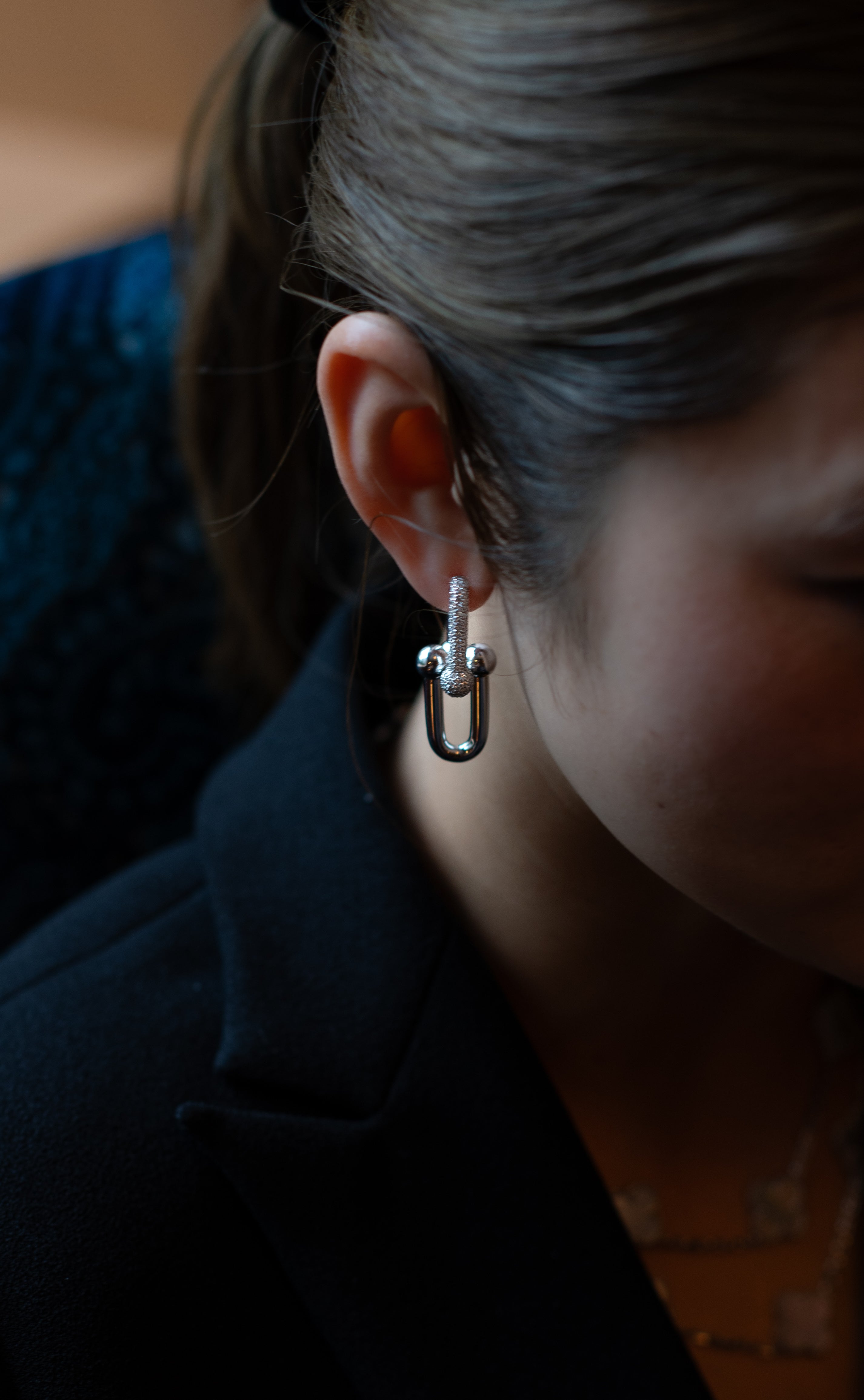 TIFFANY & Co. HardWear PAVE ハードウェア パヴェダイヤピアス ホワイトゴールド Au750WG