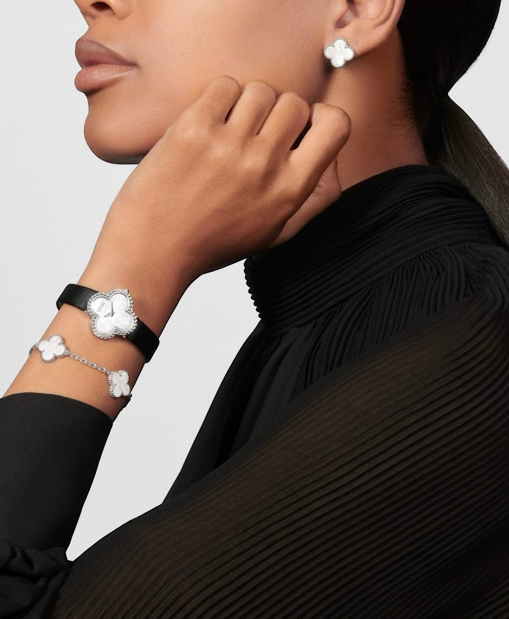 Van Cleef & Arpels ヴィンテージ アルハンブラ ホワイトゴールド 5モチーフブレスレット