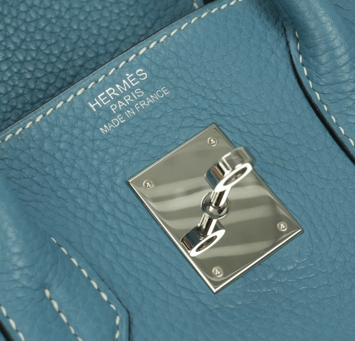 HERMES エルメス バーキン35 トリヨンクレマンス ブルージーン ブルー