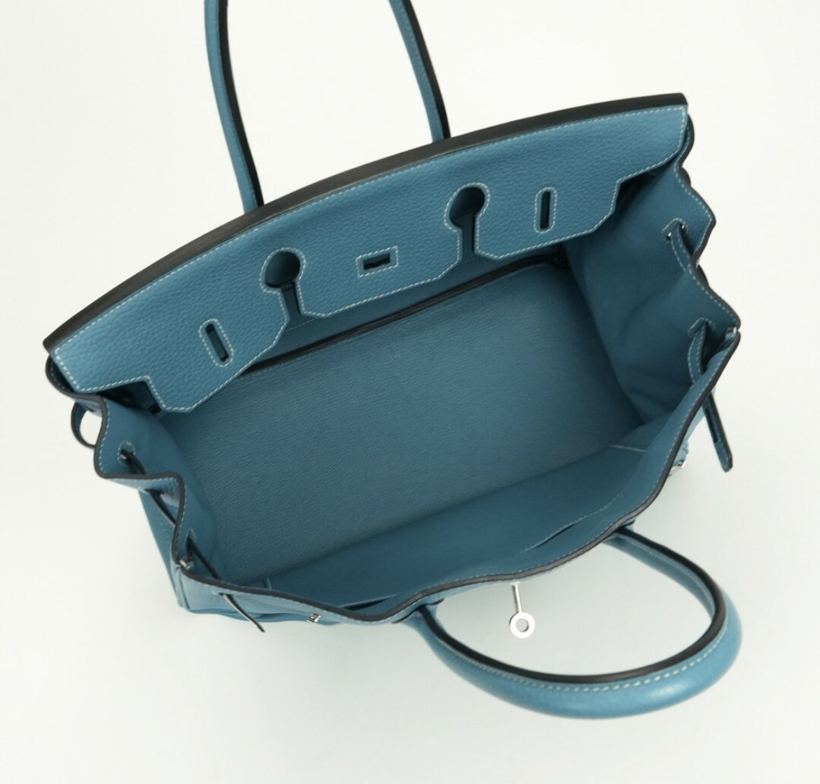 HERMES エルメス バーキン35 トリヨンクレマンス ブルージーン ブルー
