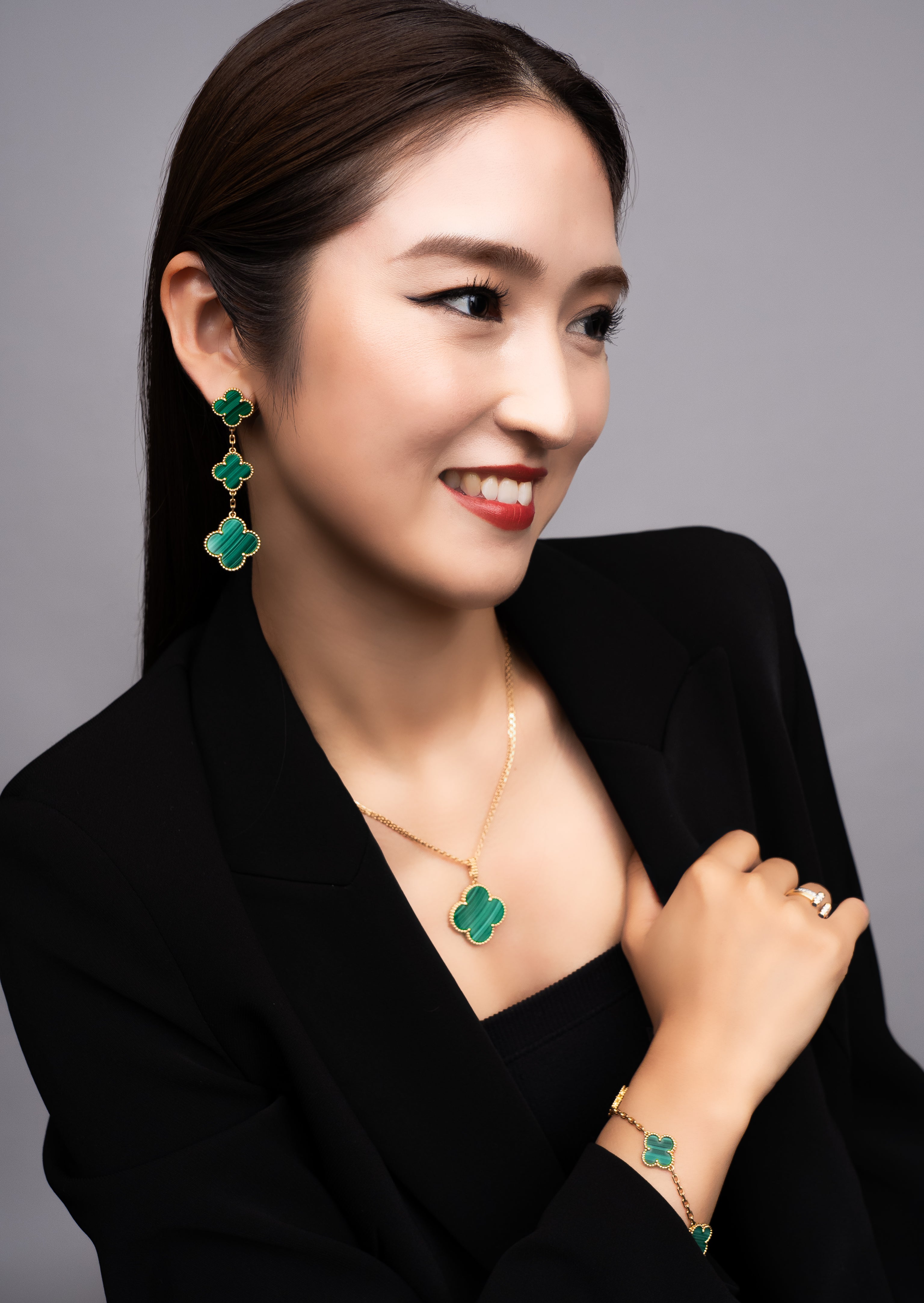 Van Cleef & Arpels ヴァン クリーフ & アーペル VCA ヴィンテージアルハンブラ ブレスレット K18YG マラカイト VCARL80900