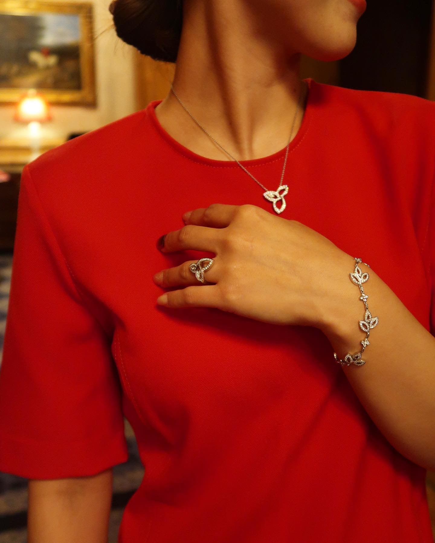 Harry Winston リリークラスター 3点セット レンタル