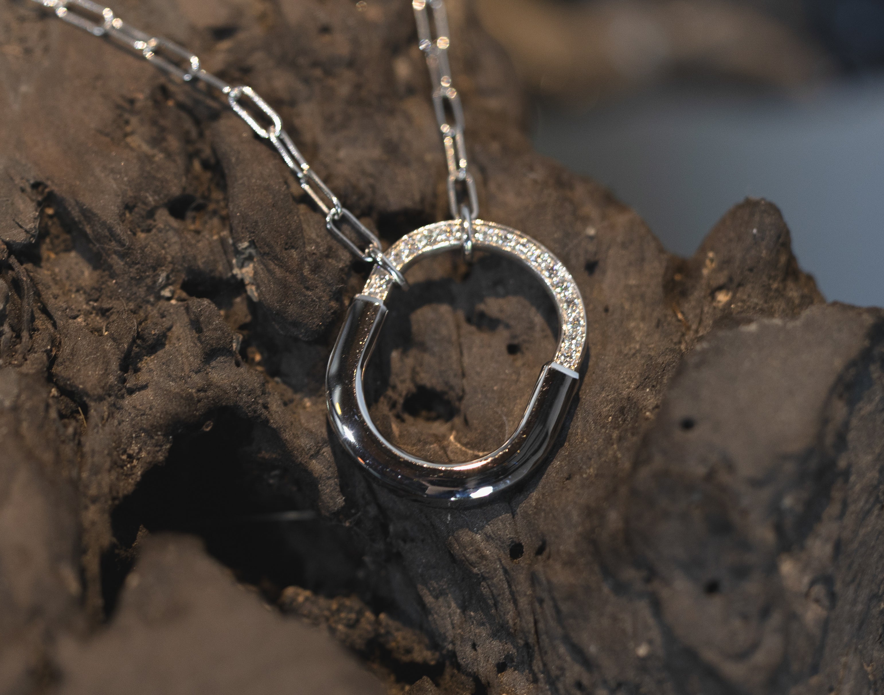 Tiffany LOCK ミディアム ホワイトゴールド ダイヤモンド ネックレス