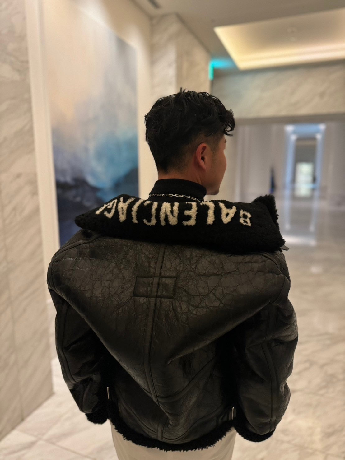 BALENCIAGA ムートン レザージャケット