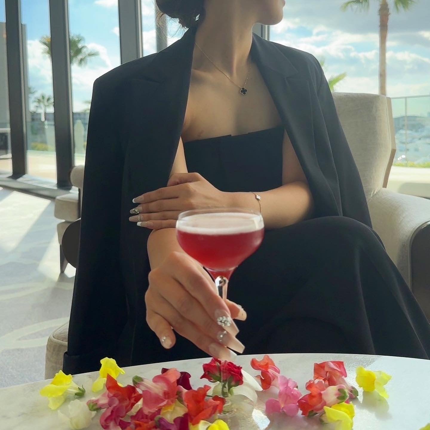 ヴィンテージアルハンブラ オニキス Au750 K18YG ゴールド