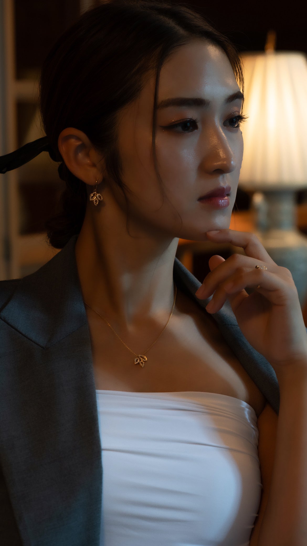 Harry Winston リリークラスター ミニワイヤー ダイヤ ピアス
