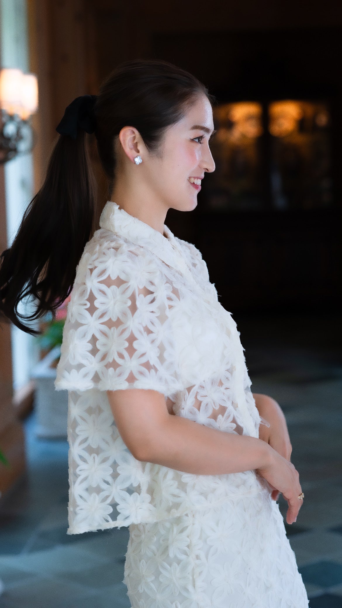 Van Cleef & Arpels ヴィンテージアルハンブラ ホワイトゴールド ピアス