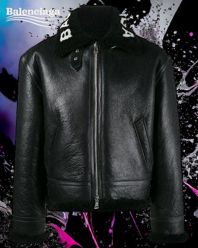 BALENCIAGA ムートン レザージャケット