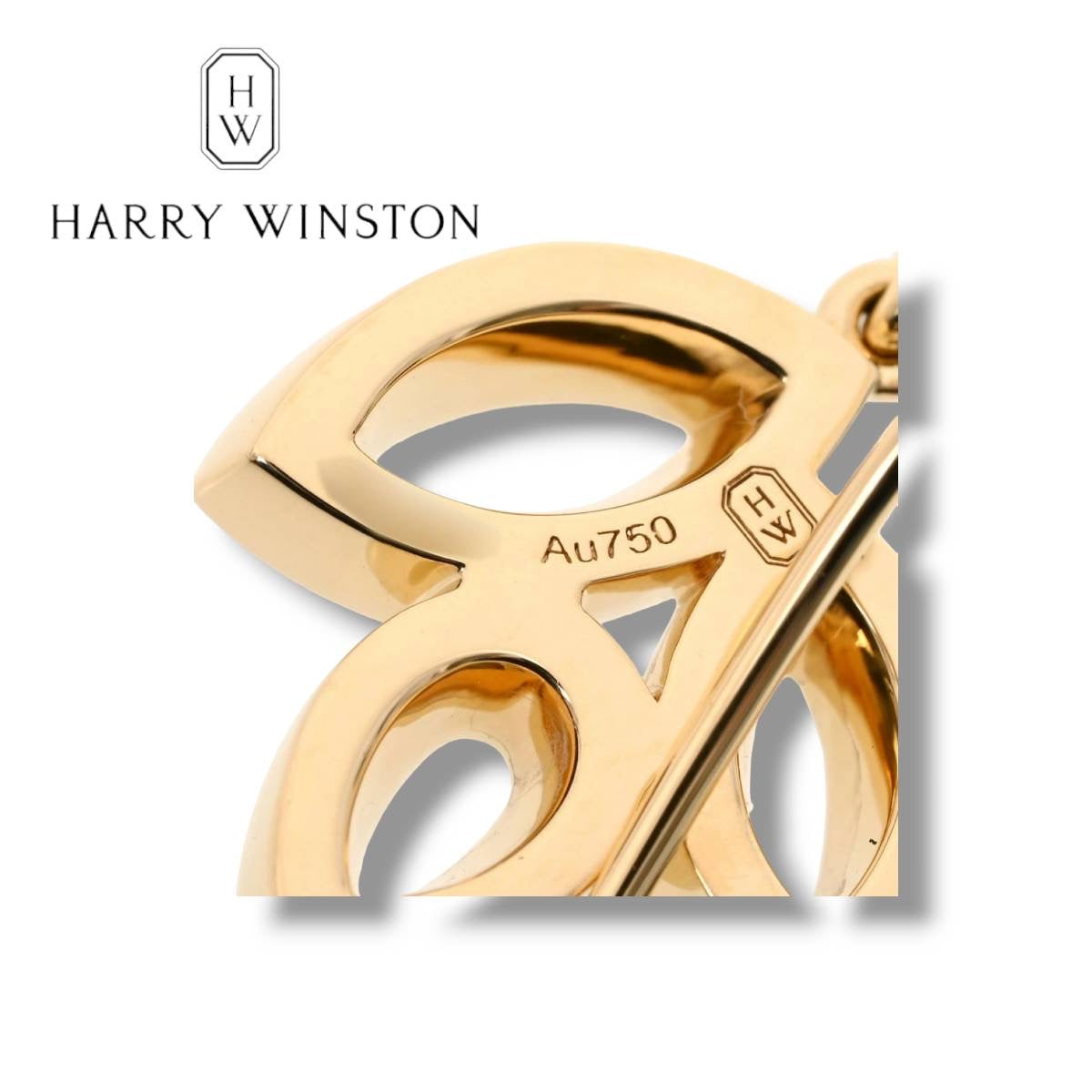 Harry Winston リリークラスター ミニワイヤー ダイヤ ピアス