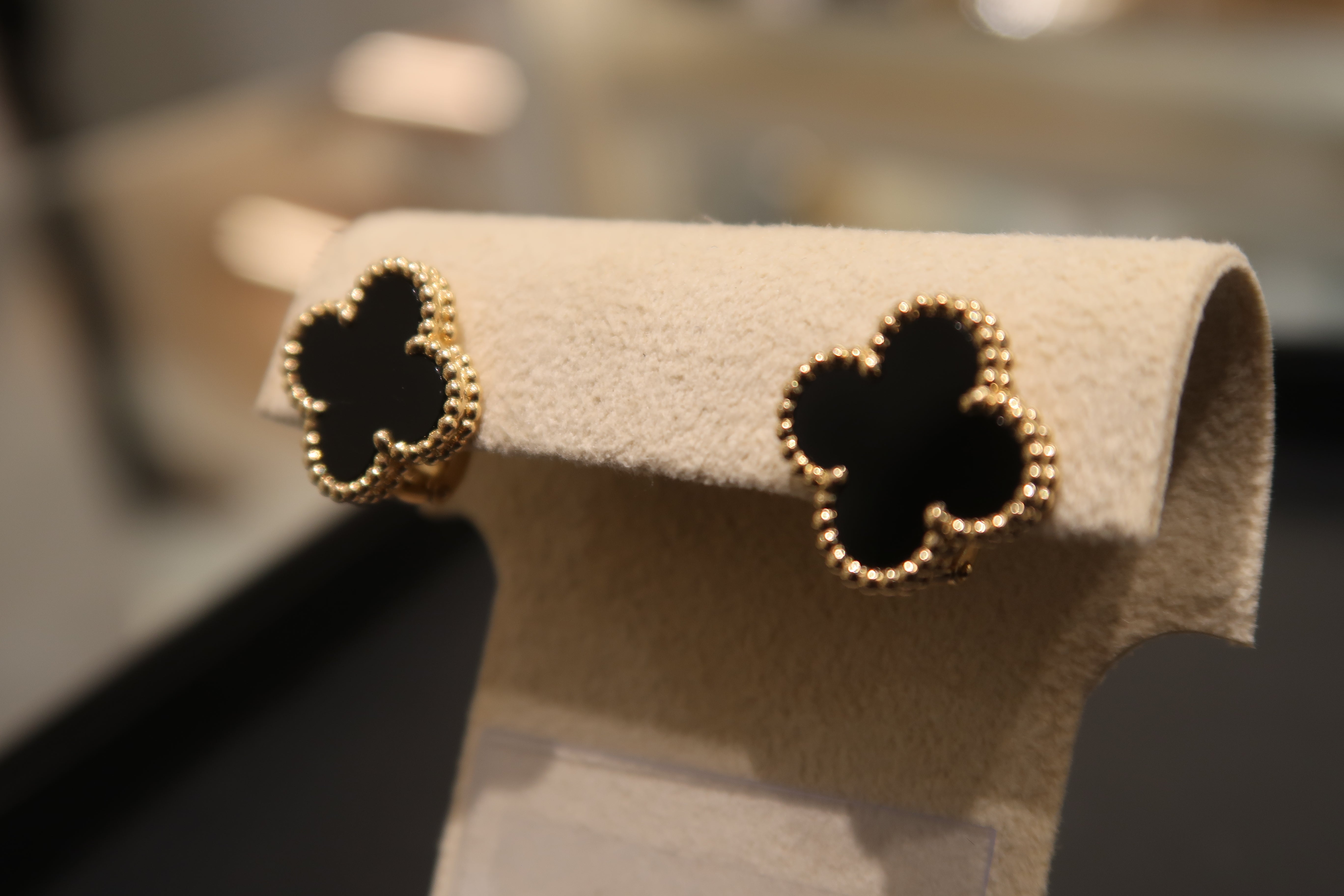 Van Cleef & Arpels オニキス 2点セット 10モチーフネックレス、ピアス