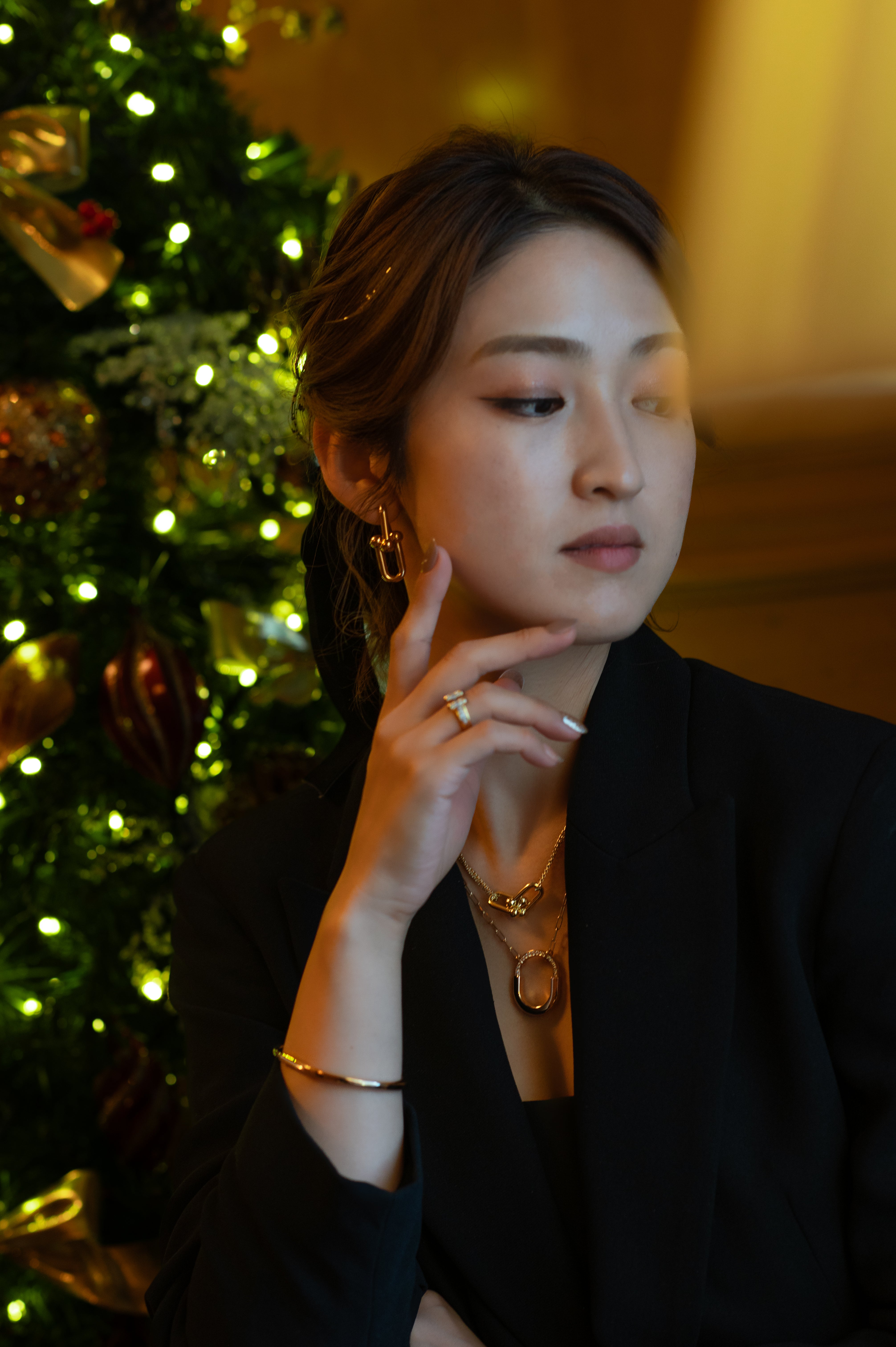 TIFFANY & Co. ラージダブル リンクペンダント ネックレス ハードウェア K18YG