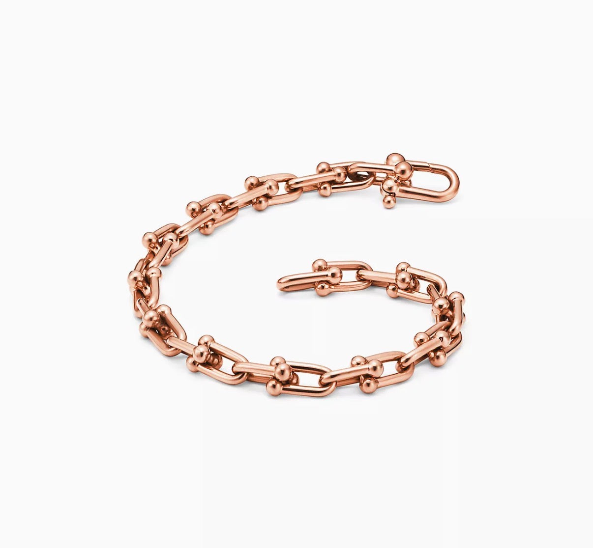 TIFFANY & Co. ティファニー ハードウェア スモール リンク ブレスレット ローズゴールド