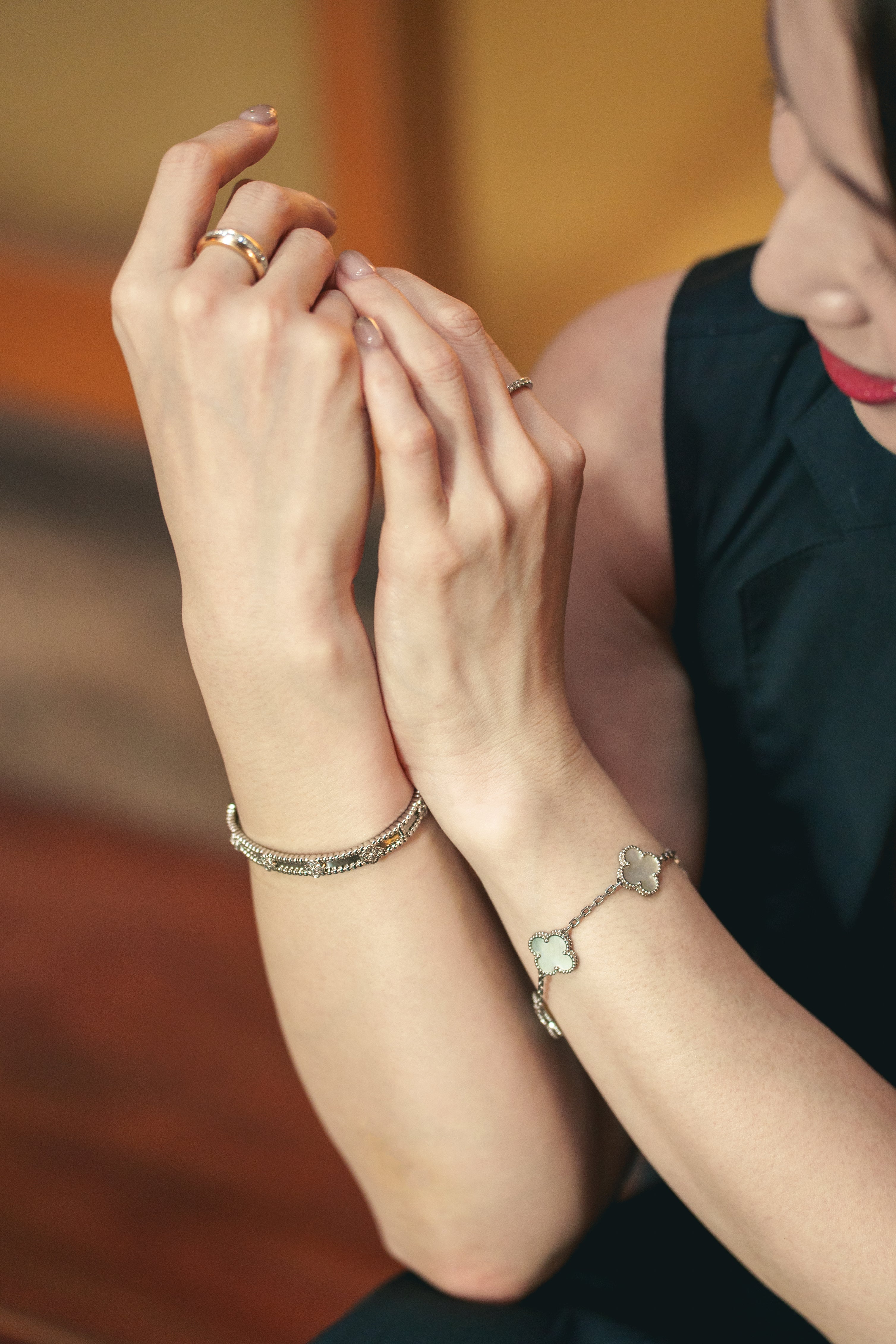 Van Cleef & Arpels ヴィンテージ アルハンブラ 5モチーフブレスレット　シェル　