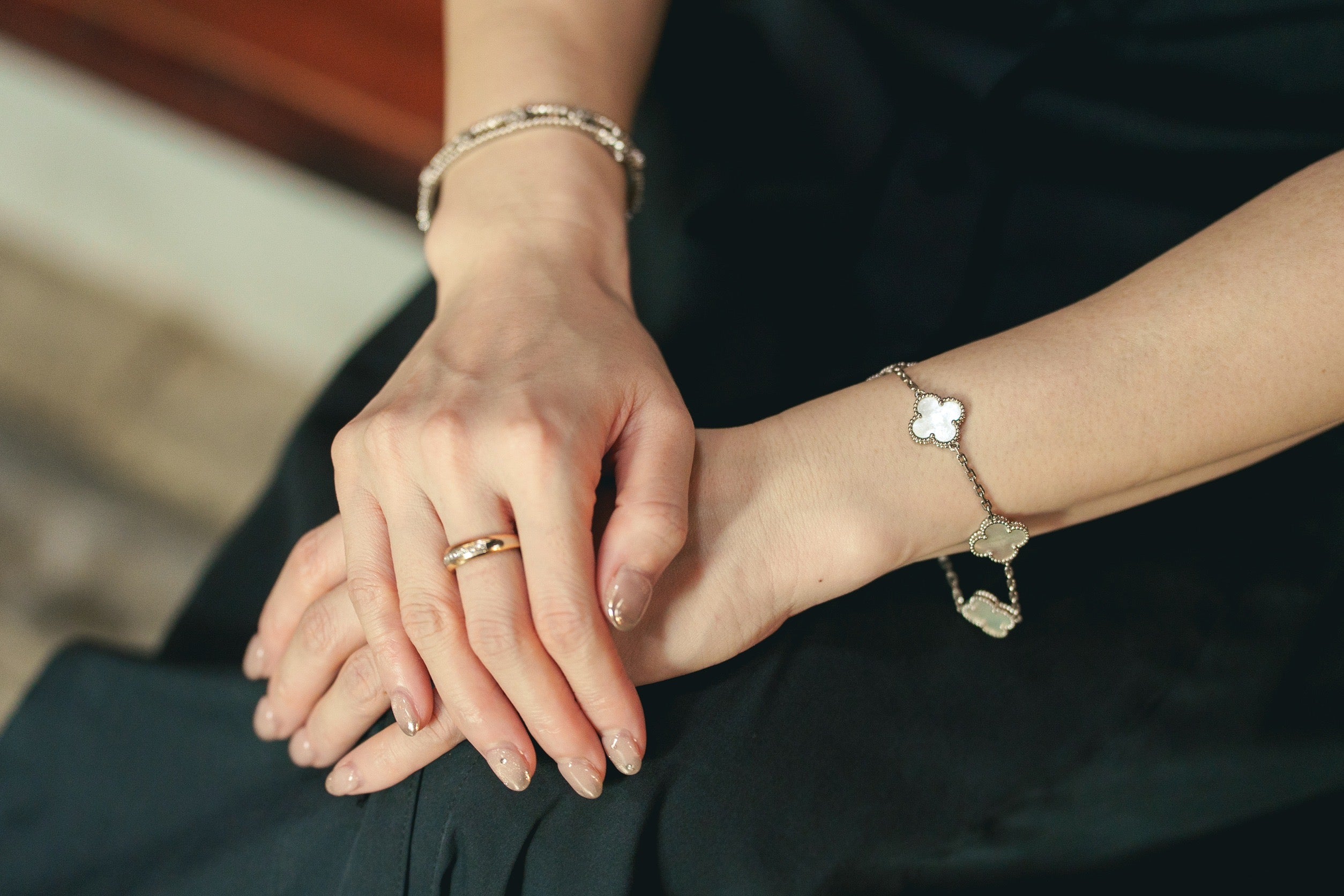 Van Cleef & Arpels ヴィンテージ アルハンブラ 5モチーフブレスレット　シェル　