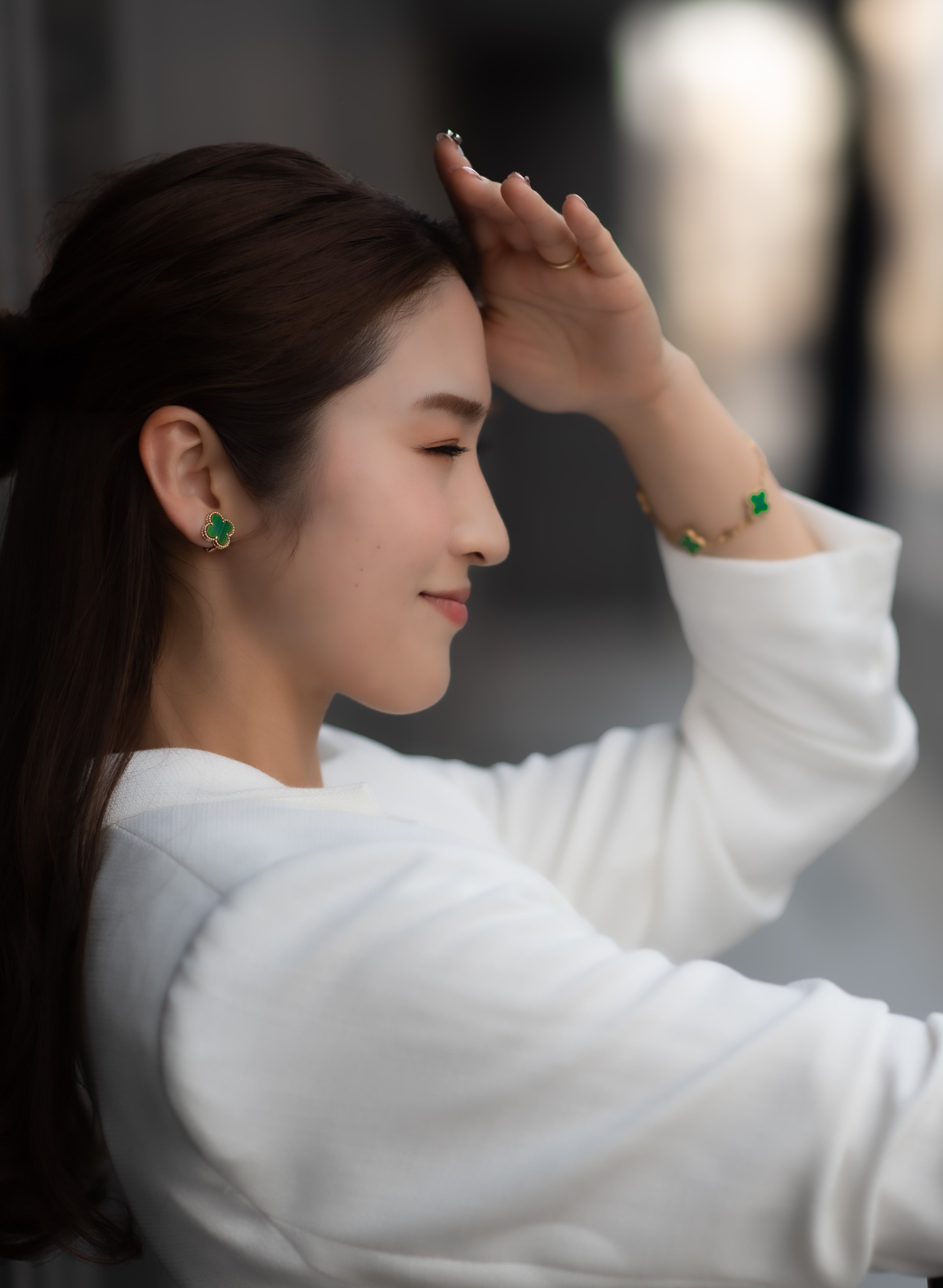 VanCleef & Arpels ヴァンクリーフ&アーペル　ブレスレット ヴィンテージアルハンブラ K18YG マラカイト　　5Pモチーフ