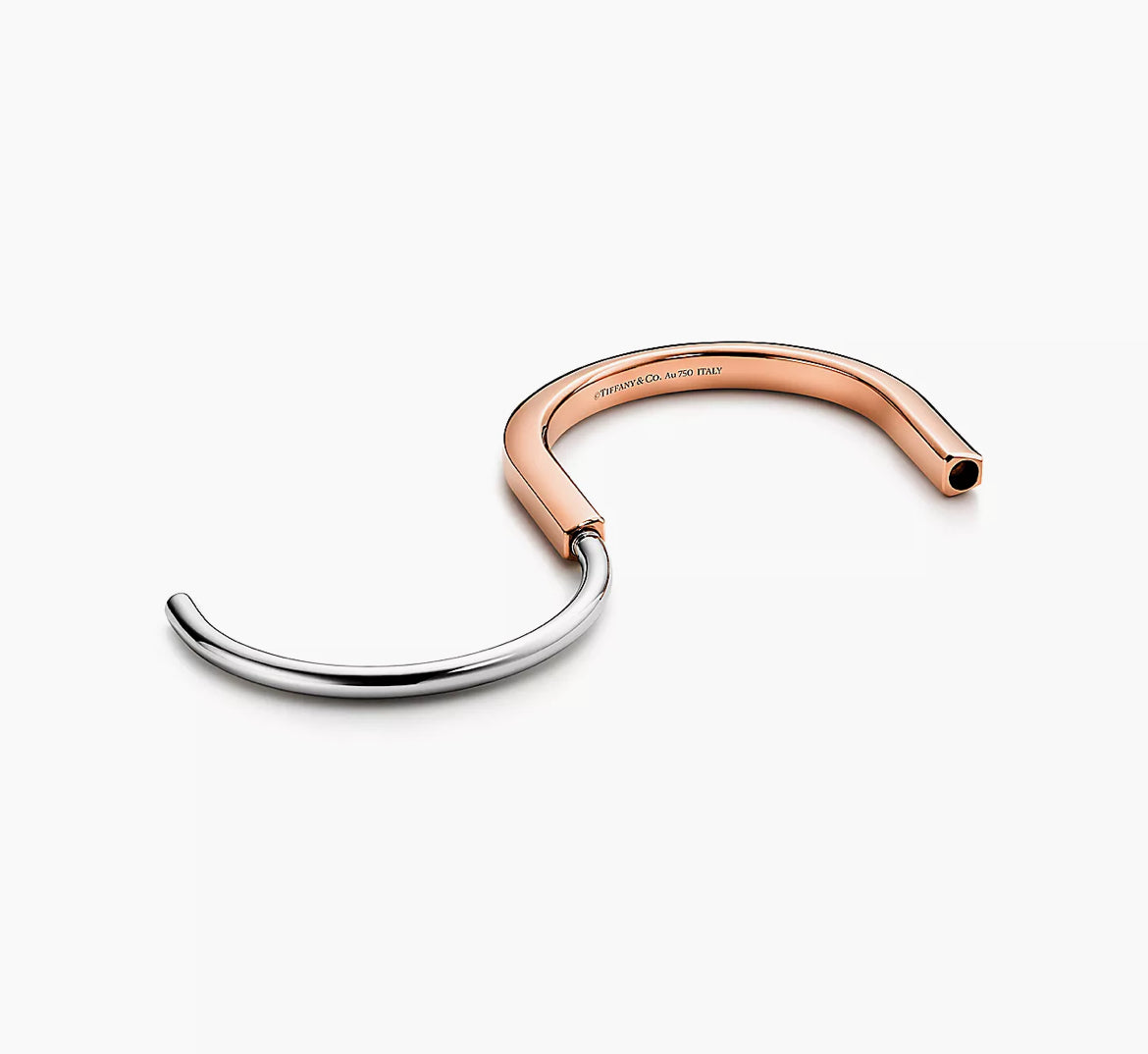 TIFFANY&Co.ティファニー ロック K18 PG×K18 WG ブレスレット