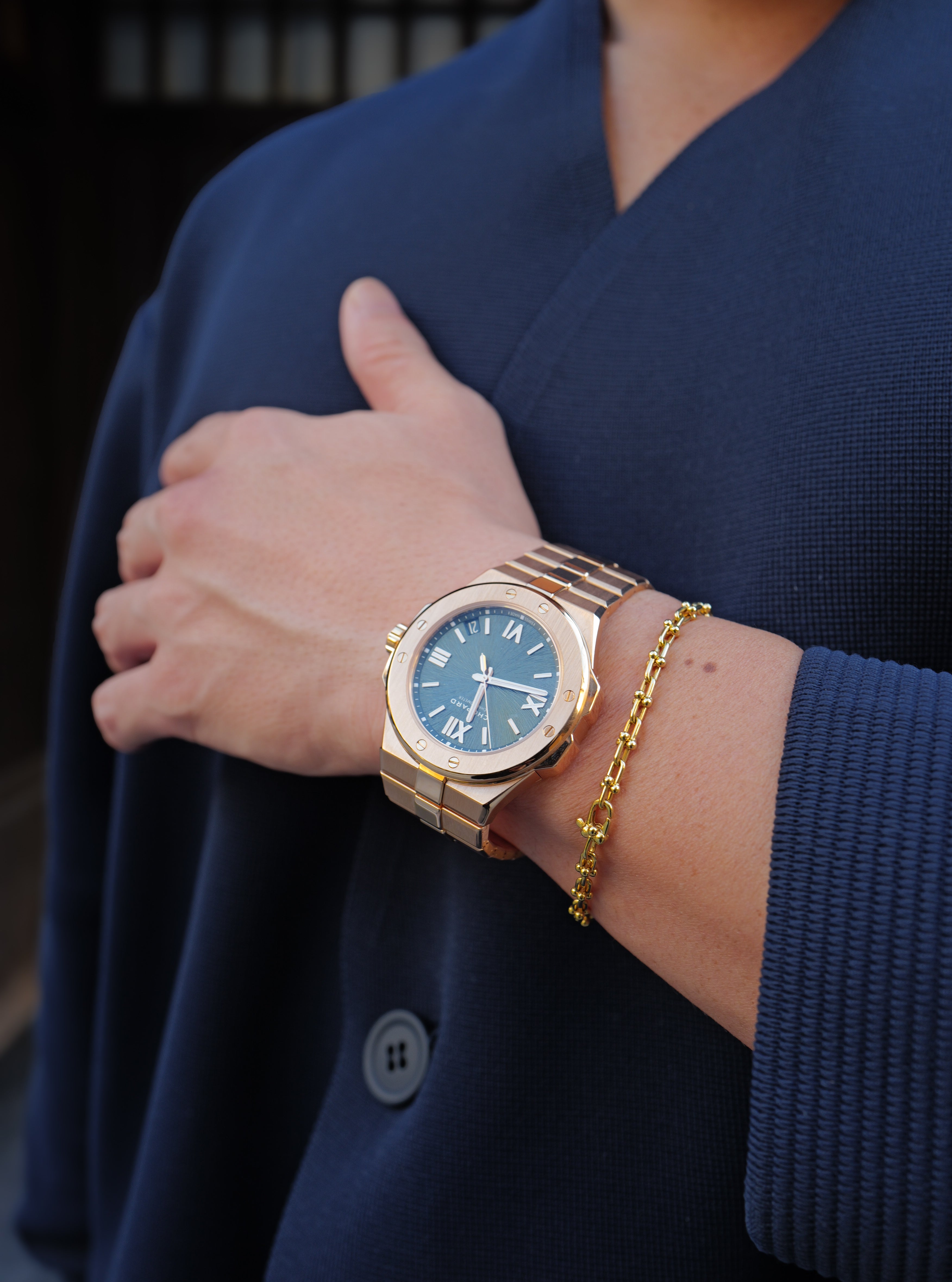 ティファニー ハードウェア マイクロ リンク k18YG ブレスレット　