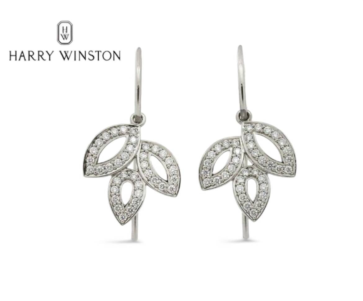 Harry Winston ハリー ウィンストンリリークラスター ミニ ダイヤ ピアス