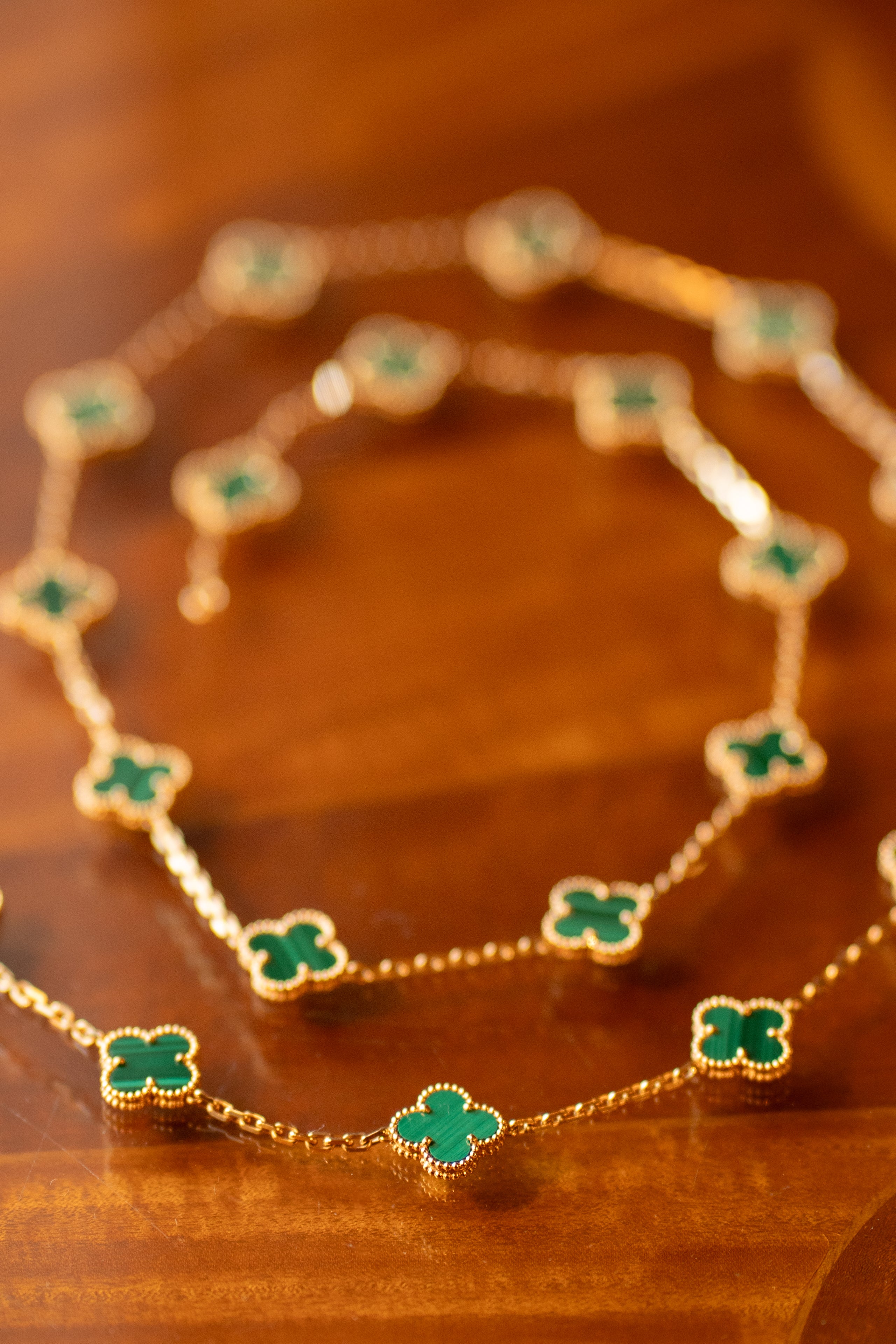 Van Cleef & Arpels ヴァンクリーフ&アーペル ヴィンテージアルハンブラ 20モチーフ ネックレス　マラカイト