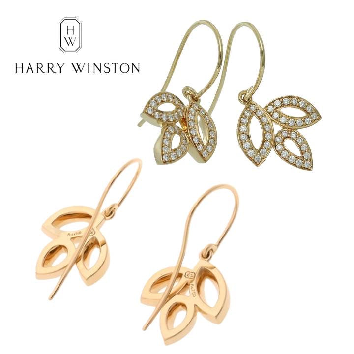 Harry Winston リリークラスター ミニワイヤー ダイヤ ピアス