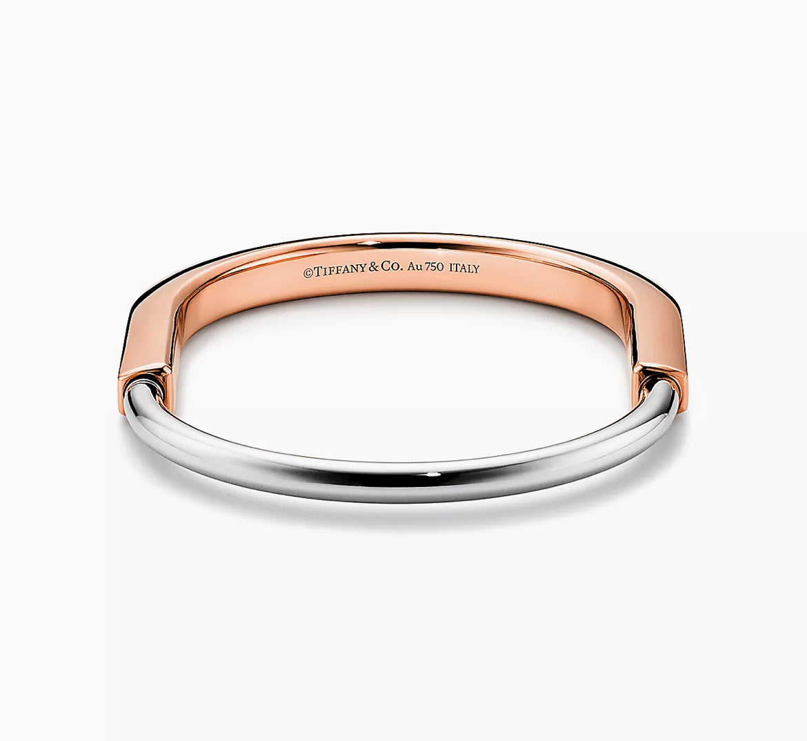 TIFFANY&Co.ティファニー ロック K18 PG×K18 WG ブレスレット